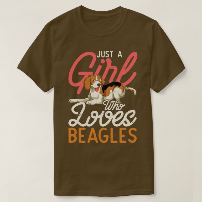 Camiseta Pet Dog Lover Apenas Uma Menina Que Ama Beagles (Frente do Design)
