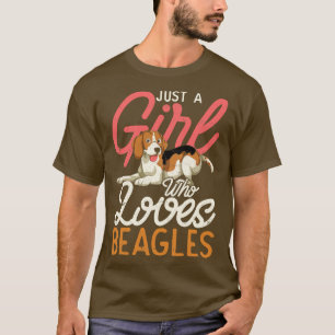 Camiseta Pet Dog Lover Apenas Uma Menina Que Ama Beagles