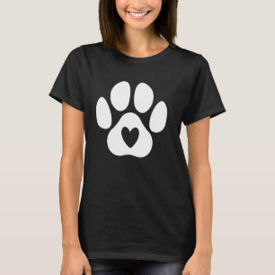 Camiseta Pet Dog Lover Paw Engraçado de Animal Imprime com 
