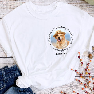 Camiseta Pet Dog Memorial Paw Imprime Foto Simples Chic