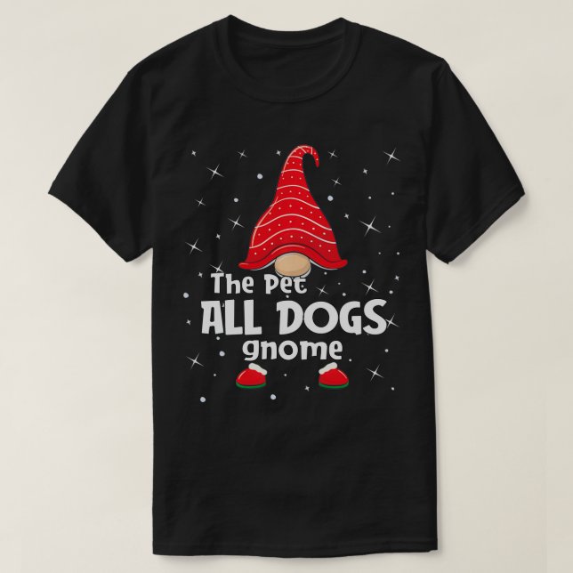 Camiseta Pet Dogs Gnome Family Matching Christmas Funny Gif (Frente do Design)