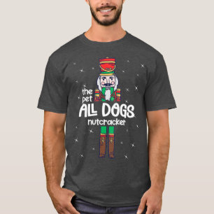 Camiseta Pet Dogs Nutcracker Family Correspondendo Engraça