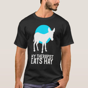 Camiseta Pet Donkey Funny Ranch Mule Rodando Meu Terapeuta 