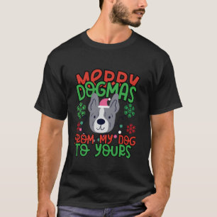 Camiseta Pet Feliz de Natal Pitbull - Cachorro do Dogma do 