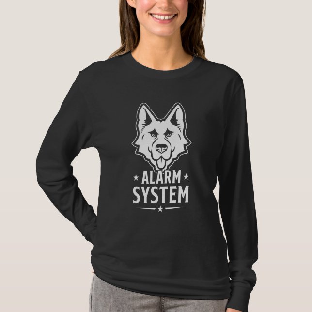 Camiseta Pet German shepherd Alarm System Cog (Frente)