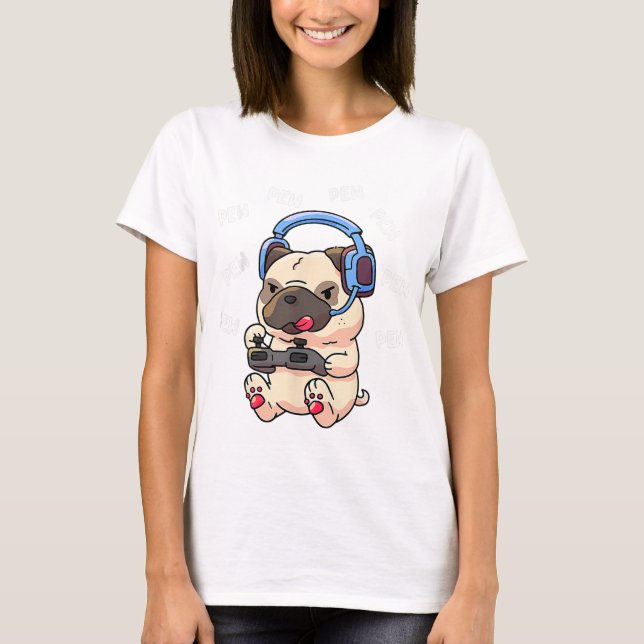 Camiseta pet, gift for pug, puppy (Frente)