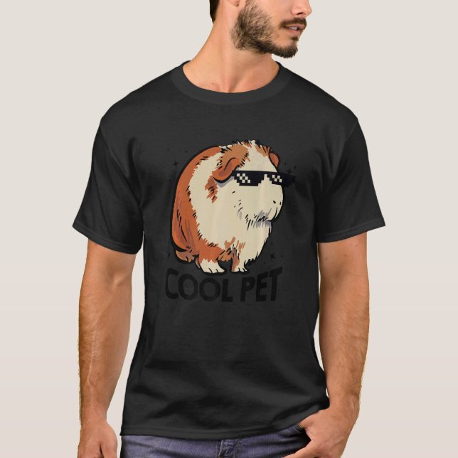 Camiseta Pet Graphic Guiné legal Proprietário de Porcos Pet (Frente)
