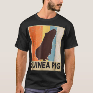 Camiseta Pet Guinea Pig Retro Vintage Cavy Pop Art 1970s S