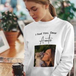 Camiseta Pet Lover Black Script Customized Cat Auntie Photo