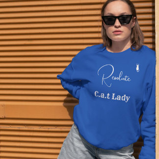 Camiseta Pet Lover Blue And White Script Customized Cat Mom