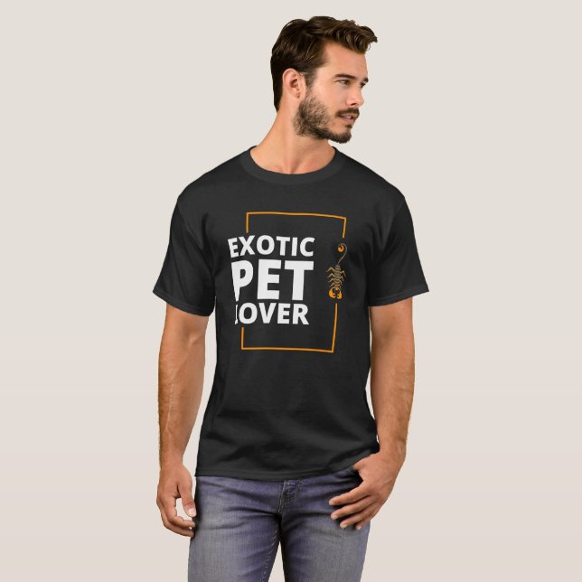 Camiseta Pet Lover Exótico Preto (Frente Completa)