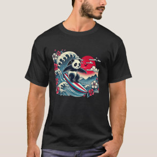 Camiseta Pet Lover Flower Sunset Japonês Wave Art Surfing
