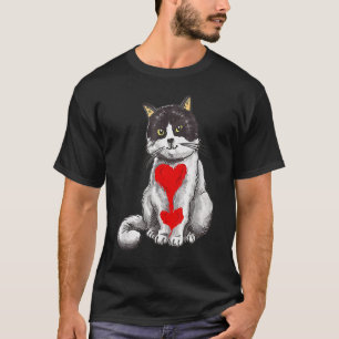 Camiseta Pet Lover Gift Idea Cat Heart Animal Love Valentin