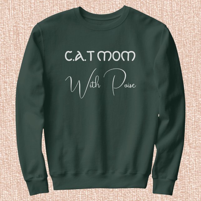 Camiseta Pet Lover White Script Deep Forest Custom Cat Mom (Criador carregado)