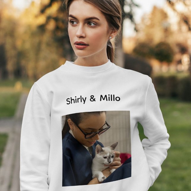 Camiseta Pet Lovor Cat Mom Cute Modern Personalized Photo  (Criador carregado)