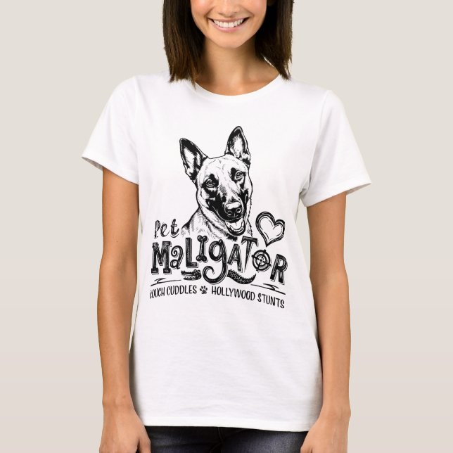 Camiseta Pet Maligator Belgian Malinois  (Frente)