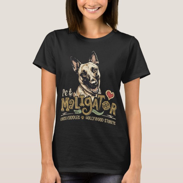 Camiseta Pet Maligator Pastor Belga Malinois  (Frente)