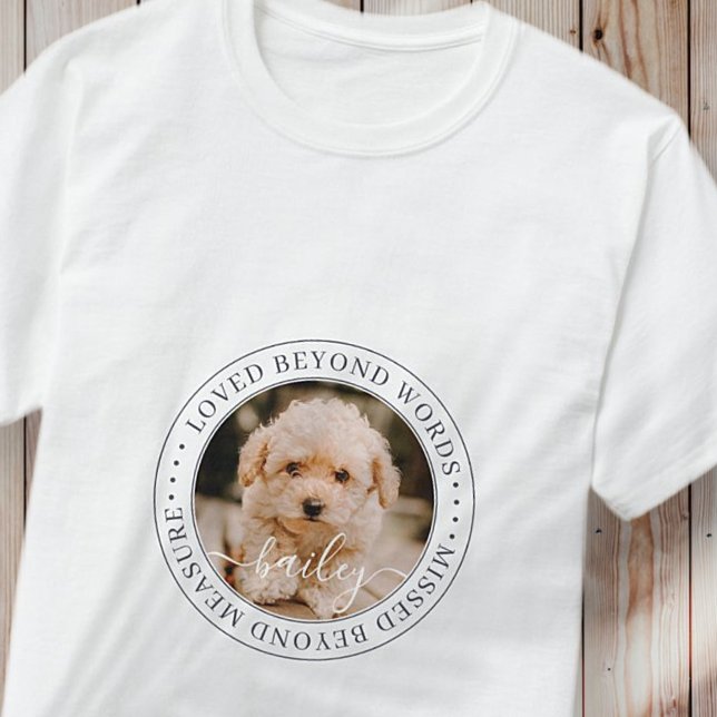 Camiseta Pet Memorial Amava Além Das Palavras Foto Chic Ele (Criador carregado)