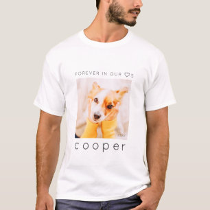 Camiseta Pet Memorial Forever em nossos Corações Foto Simpl