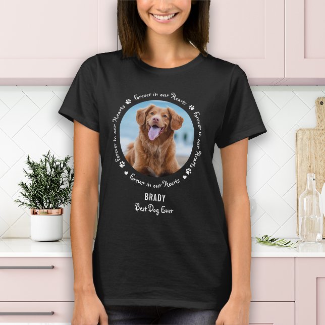 Camiseta Pet Memorial Hearts Pw Imprime Foto Personalizada  (Criador carregado)