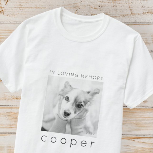 Camiseta Pet Memorial In Loving Memory Modern Chic Photo (Criador carregado)