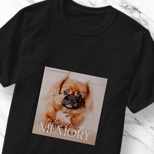 Camiseta Pet Memorial Loving Memory Simple Modern Photo (Criador carregado)
