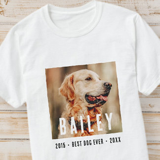 Camiseta Pet Memorial Modern Best Dog Alguma Vez Personaliz