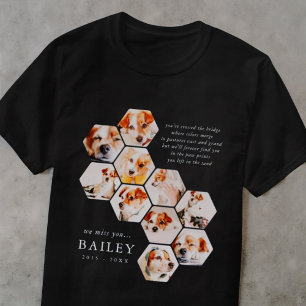 Camiseta Pet Memorial Modern Simple 10 Colagem de Fotos