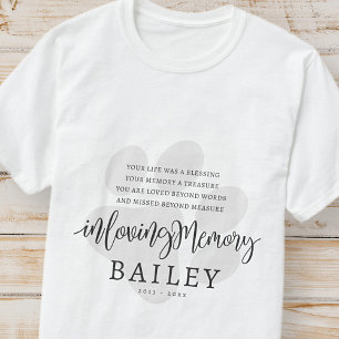 Camiseta Pet Memorial Moderno Elegante Simples Paw Chic