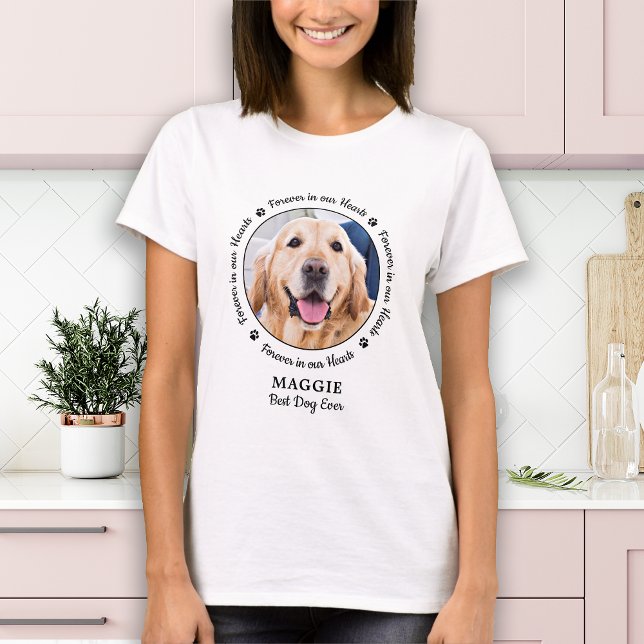 Camiseta Pet Memorial Pet Perde Foto Personalizada de Cão (Criador carregado)