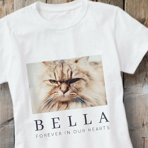 Camiseta Pet Memorial Simple Modern Chic Family Foto
