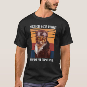 Camiseta Pet Pai Da Pele Da Pele Do Gatinho Do Piloto De Ga