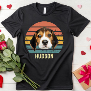 Camiseta Pet Personalizado de Personalização de Cães Retroa