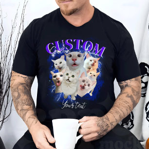 Camiseta Pet Personalizado, Pet Bootleg Gráfico Retroativo 
