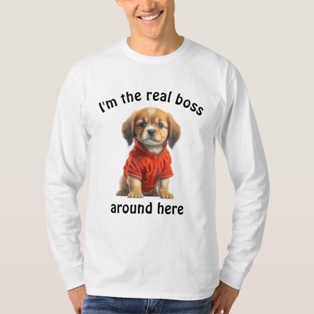 Camiseta Pet Photo Boss Dog Personalizado (Frente)