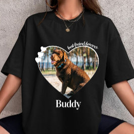 Camiseta pet photo customize Heart custom dog name