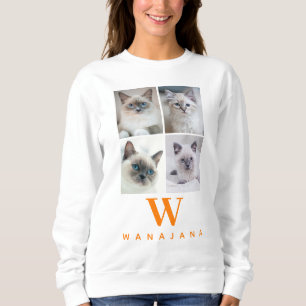Camiseta Pet Photo Monograma de Faculdade Amantes de os a