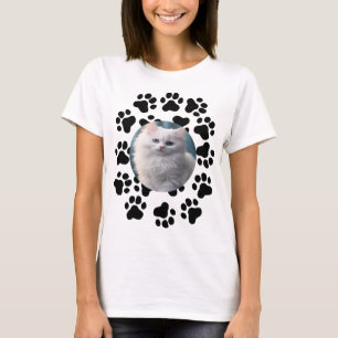 Camiseta Pet Photo Personalizado Com Padrão De Impressões D
