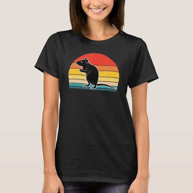 Camiseta Pet Rat Retro Vintage Sunset (Frente)