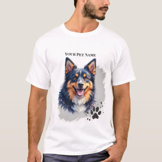 Camiseta Pet’s Simple Modern Name & Photo Custom Design