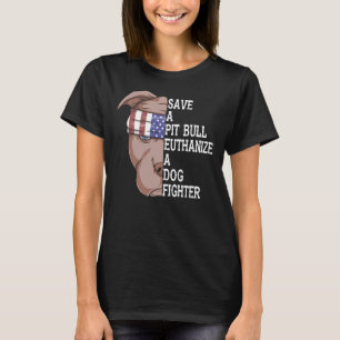 Camiseta Pet Save A Pitbult Eutanásia Um Cachorro Engraçado