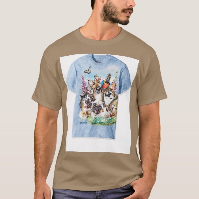 Camiseta Pet Selfie, nas Montanhas (Frente)
