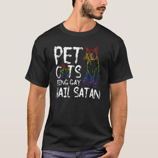 Camiseta Pet Sente-Se Na Satã Da Colheita Da Gay Lgbt (Frente)
