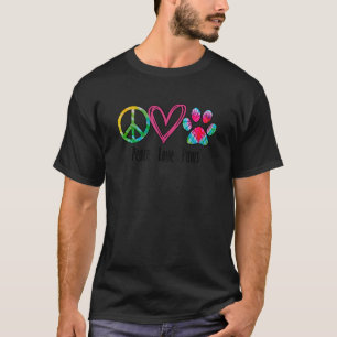 Camiseta Pet Shirt Peace Love Pie Tie Pet Pet Co