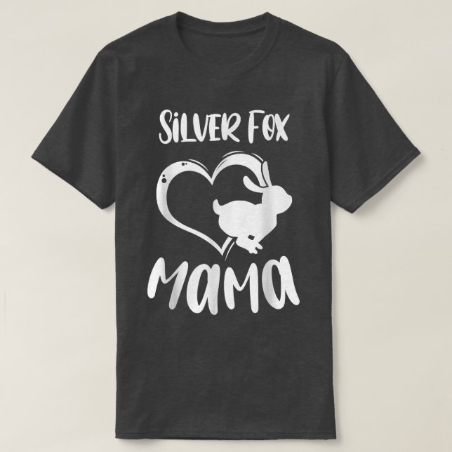Camiseta Pet Silver Fox Mama Proprietária do Coelho Mãe Men (Frente do Design)