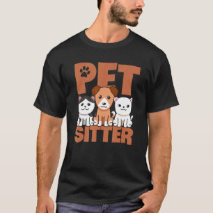 Camiseta Pet Sitter Dog Graphic Pet Sentado Cães Animais C