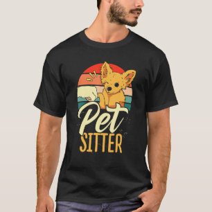 Camiseta Pet Sitter Dog Graphic Pet Sentado Cães Animais Ca