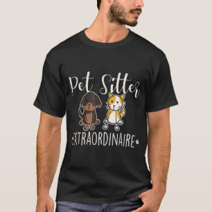 Camiseta Pet Sitter Extraordinaire - Cão Engraçado Sentado 