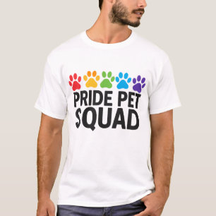 Camiseta Pet Squad Rainbow Paw Print LGBTQ+ Shirt para