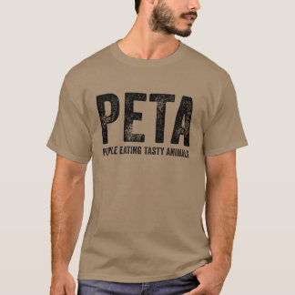 Camiseta Peta Pessoas Comendo Animais gostoso menino